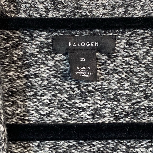 Halogen $88 womens knit duster sweater cotton/alpaca blend heather pockets - Picture 2 of 4